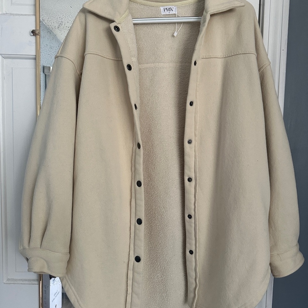 Priv Cream Tunic Top with Relaxed Fit